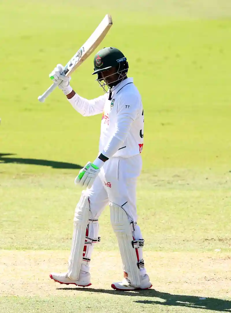Bangladesh cricket team playing against Australia in a Test match