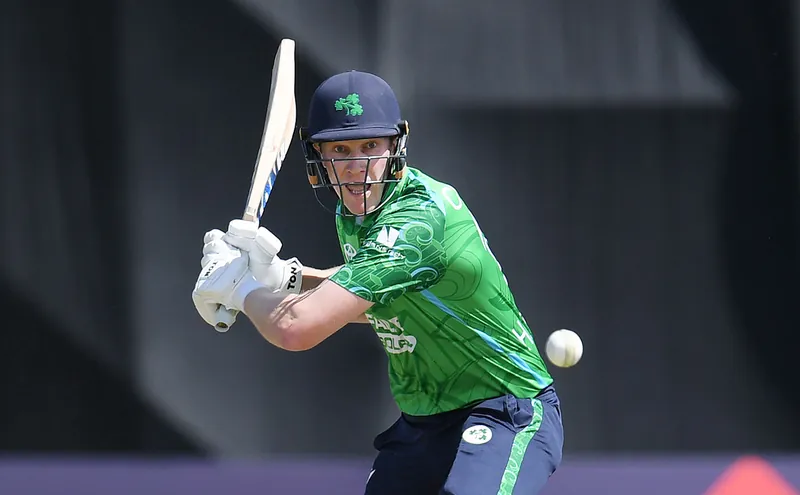 Irish cricket team celebrating a significant victory