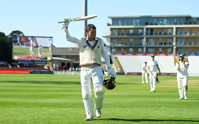 Tom Banton playing cricket for Somerset