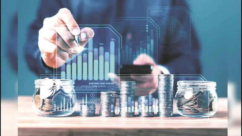 Stock market graph showing declining trends