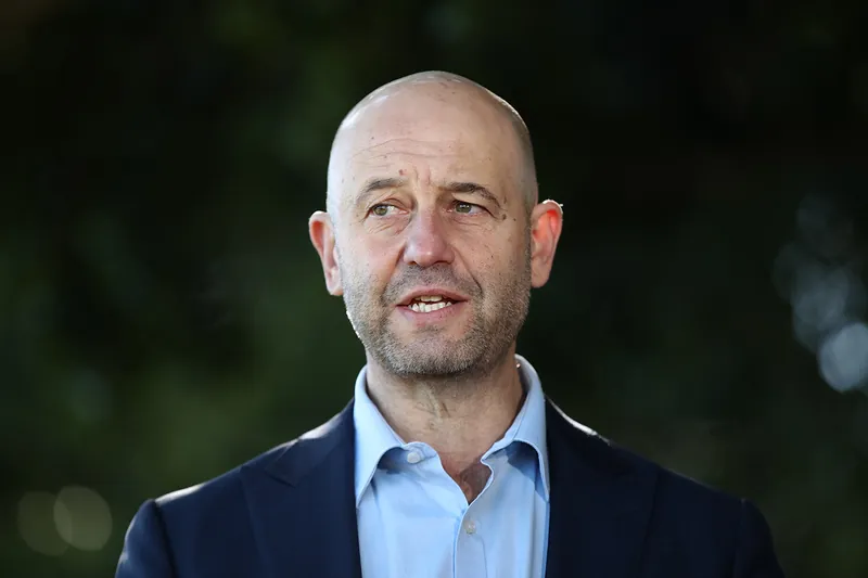 Cricket Australia CEO Todd Greenberg speaking at a press conference