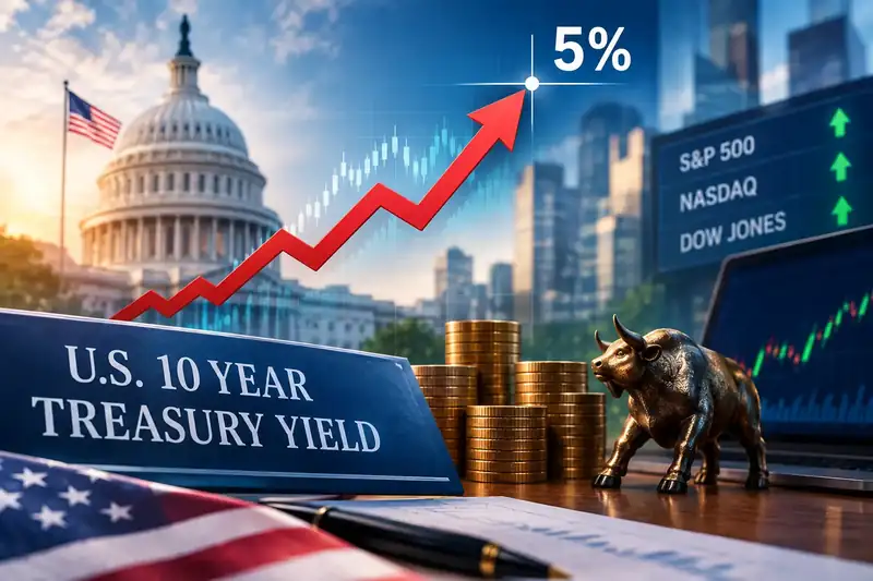 Graph showing US 10-year Treasury yield trends