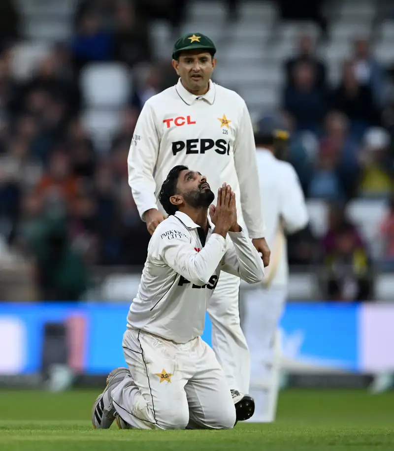 Usman Khan bowling during a cricket match