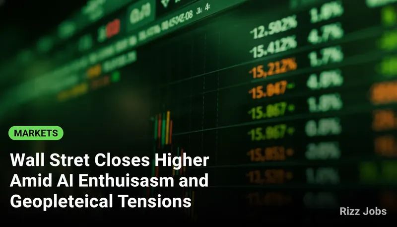 Wall Street Closes Higher Amid AI Enthusiasm and Geopolitical Tensions — Rizz Jobs