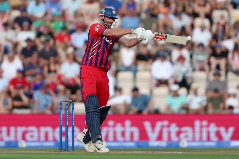 Cricket players in action during an IPL match