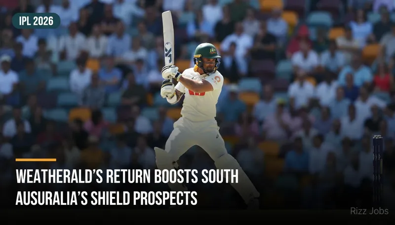 Weatherald's Return Boosts South Australia's Shield Prospects — Rizz Jobs