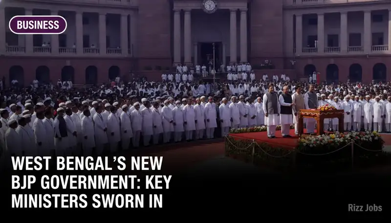 West Bengal's New BJP Government: Key Ministers Sworn In — Rizz Jobs