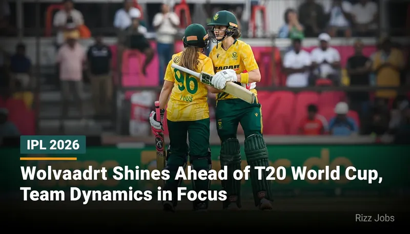 Wolvaardt Shines Ahead of T20 World Cup, Team Dynamics in Focus — Rizz Jobs