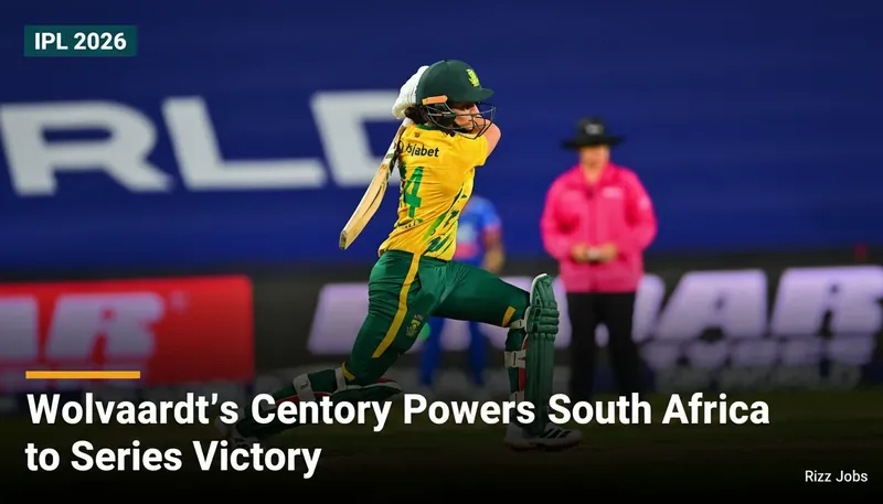 Wolvaardt's Century Powers South Africa to Series Victory — Rizz Jobs