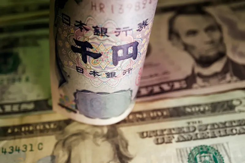 Japanese yen and US dollar currency exchange rate