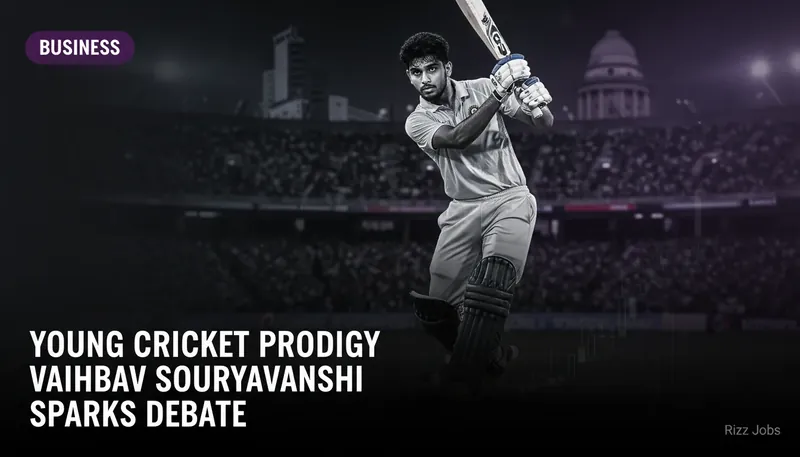 Young Cricket Prodigy Vaibhav Sooryavanshi Sparks Debate — Rizz Jobs