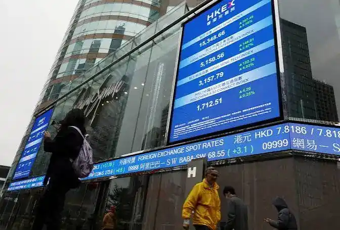 Zhongji Innolight logo on a digital screen with stock market data